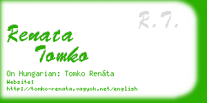 renata tomko business card